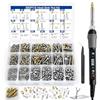 VTSHENY Set di 880 Inserti Filettati, set di punte per saldatura con temperatura regolabile(180-500 °C),Nserto Filettato M2/M3/M4/M5/M6 per stampanti 3D&parti in plastica con Viti e guarnizioni