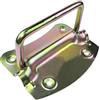 Aerzetix - C58793 - Maniglia per cassa pieghevole 115x80x2mm per avvitare - maniglia baule pieghevole con 4 fori rotondi - in acciaio zincato giallo - porta di pavimento