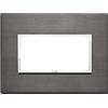 Vimar Serie Eikon Evo - Placca 4 Moduli Alluminio Serie Eikon Grigio Lava