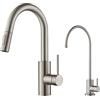 Kraus KPF-2620-FF-100SFS Cucina Estraibile e Rubinetto Filtro Acqua Purita Combo, Acciaio Inossidabile Senza Macchie, 16 pollici
