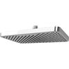 SparkPod Soffione doccia rettangolare da 30,5 cm, montaggio a soffitto o a parete, soffione doccia a grande copertura, giunto sferico in ottone con regolazione a 360°, installazione 1 minuto (cromo