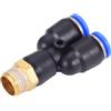 DeVow T a gomito in ottone 1/8 1/4 3/8 1/2 BSPT maschio femmina 4 6 8 10 12 14 16mm tubo raccordo pneumatico push-in for collegare la valvola SL(PX,6-04_-)