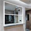 Generic Finestra Scorrevole In Alluminio, Finestra Scorrevole Verticale Alzante, Finestra Seminterrato Di Ventilazione Con Zanzariera, Per Casa, Capannone, Garage, Ristorante, Bagno(White,70X140CM)