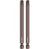 QUARKZMAN 2Pz Punte Cacciavite Piatta Esagonale H6.0 (6mm) con Punta Magnetiche Gambo Esagonale 1/4 Lunga 100mm (4) Inserti per Avvitatore Metrico Acciaio S2 Chiave Bussola, Tonalità Rame