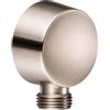 Schläfer 814525 | Presa Acqua Doccia Tonda Acciaio Spazzolato, Uscita Acqua Parete G 1/2 - Ø 20,86 mm, Raccordo Gomito per Flessibile Doccetta, P. 39,5 mm x Ø 50 mm in Ottone Design Moderno