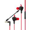 Celly CYBERWIREDBK Cuffie Gaming In-Ear con Microfono Integrato, Rimovibile e Flessibile, Telecomando Jack 3.5, Rosso e Nero