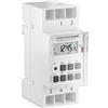 Deleycon Timer digitale per installazione in centrali con display LCD e Ip20 settimanale digitale (installazione) 3600W Bianco