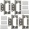 INCNMAD Cerniere per Porte in Acciaio Inox 100 mm 4 Pezzi Cerniere per Ante - Cernieres da Carichi Pesanti Grandi Cerniere Muta Chiusa Morbida con 32 pz Viti, per Porte Finestre Armadio