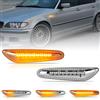 OZ-LAMPE Frecce Laterale Dinamico a LED per BMW MINI Cooper BMW E46 E36 E90 E91 E60 E61 E81 E82 E87 E88 E92 E93 X1 E84 X3 E83 X5 E53, Indicatori di Direzione Laterale a LED Canbus, Nero 2 Pezzi