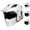 ILM Casco Moto Integrale Donna Uomo Adulti 3/4 Jet Vintage Scooter Motocross Cruiser ATV UTV Omologato ECE22.06 Modello Z302,Bianco,M