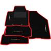 Somer Car Kit Tappetini Auto compatibili con Suzuki Swift 2024-2026 | Set Tappeti in Moquette, Bandiera Italia, bordo rosso, Tappeto auto su misura