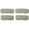 JYJYGDM X4 Interni ABC Pilastro AIR BAG Emblema Tappo di Copertura Per VW Jetta MK5 per Golf 5 6 7 GTI per Passat B6 CC per Polo 3C0853437C 1K0853437(Light Beige-1PC)