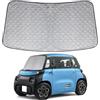 ZWPARTS Parasole per Parabrezza Sostituzione per Citroen Ami 2020-2026 Opel Rocks-e 2021-2026 Fiat Topolino 2023-2026, Pieghevole Parasole per Parabrezza Auto, Visiera Parasole per Parabrezza Anteriore Auto