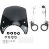 Ejoyous Parabrezza Moto Parabrezza Universale Moto Deflettore Parabrezza Copertura Faro Regolabile a 180° per Forcella Ruota Anteriore 1,5-1,6 Pollici (BLACK)