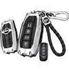 Jinhon Custodia per chiave auto Compatibile con Omoda 9 5 C5 S5 O5 Jaecoo 7 8 J7 J8 Chery Tiggo 7 8 4 Pro Max Ebro s700 Protezione chiave Portachiavi Cyber Mecha in metallo argento Nr. 3