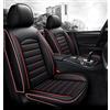 ZORQ Pelle Set Coprisedili Protezioni per Audi A1 A1 S-Line A1 Sportback A1 S A2 A3 8P 8V Confortevole Traspirante Anteriore Posteriore del Sedile Interno Accessori,Black And Red