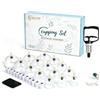 OBLITOP Coppette con pompa a vuoto, 16 pezzi, Cupping Set misura V2.0 per uomo e donna, tazze sottovuoto per muscoli del corpo, massaggio mal di schiena, cellulite, ventosa