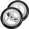 XQJLBZA Ruota Anteriore per Sedia a Rotelle da 7, Gruppi di Rotelle di Ricambio, Mozzi in Alluminio con Pneumatici Solidi e Cuscinetti da 5/16 (12 mm) (1 Set di 2)