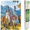 DCIDBEI Diamond Painting Castello di Neuschwanstein 40x50cm 5D Punto Croce Kit da Ricamare Paesaggi Dipinti Naturali Kit Quadri con Perline Ricamo Castello di Neuschwanstein Paesaggio Montagna