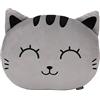 I-TOTAL® - Cuscini Decorativi Piatti a Forma di Animale - Comodi e Adorabili (GREY CAT)