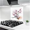 ARTHUB® Paraschizzi Cucina in Vetro temperato 60x60 cm, Cherry Spring Art | Protezione Contro Gli Schizzi, Protezione murale per fornelli, Vetro temperato, Paesaggi, Primavera