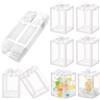 NBEADS 24 pz Scatola In PVC Trasparente, Scatola Da Imballaggio per Bomboniere con Stampa Corona Da 5x5x7cm per Caramelle Dolci Cioccolato Natale Ornamenti per Feste di Nozze Regali