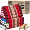 livasia cuscino thai a 3 segmenti alto - 185x55x8cm - cuscino triangolare con materasso pieghevole, kapok, supporto lombare jumbo, tappetino thai da piegare, fatto a mano (Rosso Rubino)