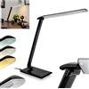 hofstein Lampada da tavolo LED Chozendo, lampada da tavolo regolabile in metallo/plastica in bianco/nero, 7 Watt, 520 Lumen, 3000-6500 K, lampada da comodino con dimmer touch e connessione USB,