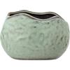 Bloomingville Vaso da fiori in gres verde, parte della collezione Pennie, vaso dalla forma organica con smalto lucido, ideale per il giardinaggio domestico, L16,5xH11xW13 cm, possono esistere leggere