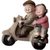 Generic Statuetta di Vecchia Coppia Coppia di Anziani Statua Decorazione in Resina per Anniversario di Matrimonio