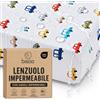Bisoo Lenzuolo Magico 40x80 Macchine Lenzuolo con Angoli per Navicella | Lenzuolo e Coprimaterasso in Un Pezzo, Risparmio, Impermeabile, Traspirante, Silenzioso, Cotone Jersey Oeko-Tex