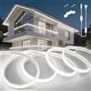 KSIBNW Striscia LED 220V Esterno Impermeabile IP65, 2M Strisce LED Bianco Freddo 6000K Luce Ultra Alta Luminosità 145LEDs/M Strip illuminazione per Decorazione Domestica Cucina Giardino, con Spina