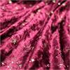 NAKAN Tessuto In Velluto Elasticizzato 155x100cm Tessuto Velour con Motivo Stella Luna Morbida Per Artigianato Fai-da-te, Costume di Abbigliamento, Decorazioni, Sfondo Fotografico(Color:rosso,Size:2m)