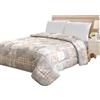 Home Tresor - Trapunta Invernale Matrimoniale Imbottita in Morbida Microfibra Piumone Letto Trapuntato Caldo Due Piazze 250 x 250 cm Autunno Inverno Coperta Fantasia Monella Sussurri Shabby Beige