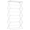 HOMCOM Stendibiancheria pieghevole a torre 74x35x144cm Bianco | Stendibiancheria a torre 8 livelli, metallo e plastica, supporto per asciugatura
