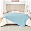 Deodar Coperta rinfrescante 140 x 190 cm coperta estiva fresca e delicata per la pelle Coperta rinfrescante leggera e sottile auto-raffreddante Öko Tex Standard Blu+Blu