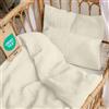 Dreamzie - Set biancheria da letto per neonati 80x80 cm + 1 federa 35x40 cm | 100% Cotone · Copripiumino in garza di cotone · Certificato Oeko-TEX - Colore Crema