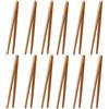 CENRONG Pinze di bambù，12 Pcs Pinze da cucina in bambù Pinza da insalata Pinze per barbecue Toast in legno pinze，per Cucinare,Pane,Tè Alla Frutta e Sottaceti