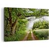 ARTTOR Quadro su Tela 100x70cm Stampe da Parete Percorso natura foresta verde Grandi Decorazione Murale Camera da Letto Cucina 1 pezzo Quadri Moderni Soggiorno Grafica Immagini Wall Art Canvas AA100x70-2637