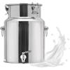 Generic Contenitore per Olio Acciaio Inox 18/10 con Rubinetto, Bidone Alimentare Ermetico 5-88 Litri, Fusto Olio Oliva Salvagoccia Multiuso per Cucina(With Spigot,6L/1.59Gal)