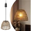 pearlstar Lampada a sospensione a batteria in rattan per esterni, lanterna a sospensione