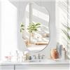 JMITHA Specchio da Parete Moderno Irregolare Asimmetrico Ondulato Vetro Specchio Ingresso Senza Cornice per Bagno Camera da Letto Ingresso Porta