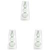 NeaxgeandX Set di 3 vasi in vetro per composizioni floreali, per centrotavola, decorazione per la casa, verde, verde menta, 17 x 8 cm
