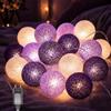 Ciskotu Ghirlanda Luminosa Cotone LED Con spina, 3,8M 20 Palline Decorativ Catena Luminoso Interno LED, Ghirlanda Luminosa Cameretta Bambini, per Balcone Festa Matrimonio Vacanze Decorazione Interna