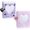 Durlo Mini album fotografico da 2 pezzi (36 tasche) - Portafoto Kpop, compatibile con Fujifilm Polaroid Hi Print (Raining Hearts)