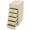Treeisland Cassettiera mobile, armadietto per documenti con 6 cassetti, armadietto da ufficio con ruote, cassettiera in metallo sotto scrivania per ufficio, studio, beige
