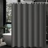 Lerores Tenda da doccia 300 x 200 cm, colore grigio scuro, orlo pesato, tessuto antimuffa, impermeabile, lavabile, per bagno, vasca da bagno, con 16 anelli per tenda da doccia