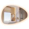 Generic Specchio Irregolare 50x70 cm per Soggiorno con Luce LED Calda