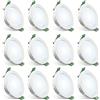 Yiahin Faretti LED da Incasso Set da 12, 4W 339LM Bianco Freddo 6000K, Faretti a Soffitto Ultra Piatti 230V Senza Trasformatore, Spot LED in Plastica, Profondità 28mm, Non Dimmerabile per Bagno