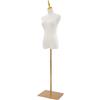 panfudongk Forma per abiti da donna, manichino, manichino da vetrina, autoportante, busto regolabile, supporto per manichino, display per abiti, supporto per abito da sposa 70-130 cm (oro, quadrato)